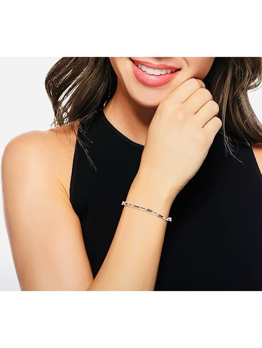 New - Trendy - Retro Style Stainless Steel Paperclip Link Chain Bracelet